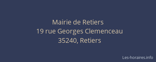 Mairie de Retiers