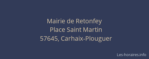 Mairie de Retonfey