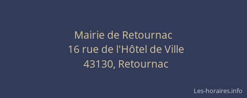 Mairie de Retournac