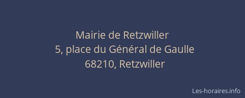 Mairie de Retzwiller