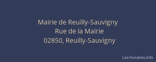 Mairie de Reuilly-Sauvigny