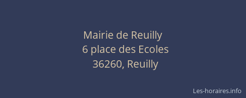 Mairie de Reuilly