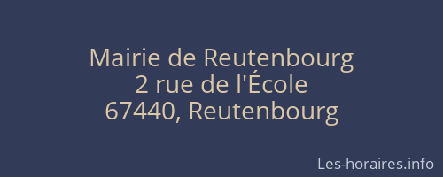 Mairie de Reutenbourg