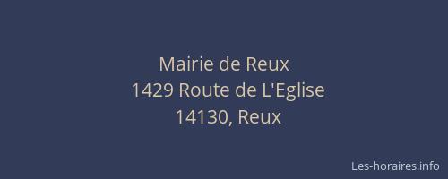 Mairie de Reux