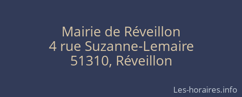 Mairie de Réveillon