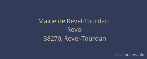 Mairie de Revel-Tourdan