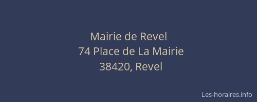 Mairie de Revel