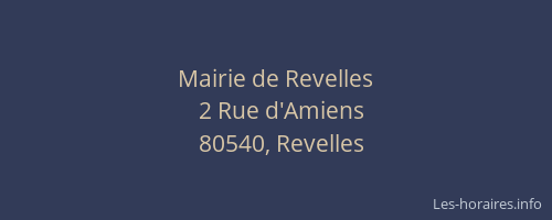 Mairie de Revelles