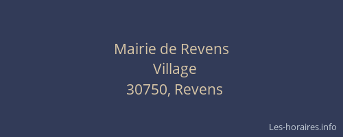Mairie de Revens