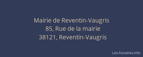 Mairie de Reventin-Vaugris