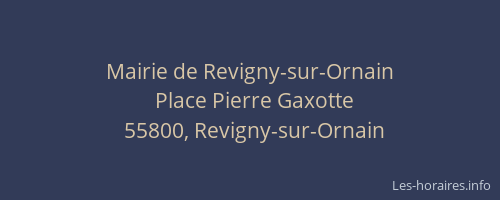Mairie de Revigny-sur-Ornain