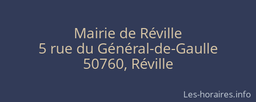Mairie de Réville