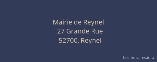 Mairie de Reynel