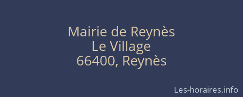 Mairie de Reynès