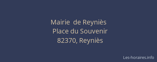 Mairie  de Reyniès