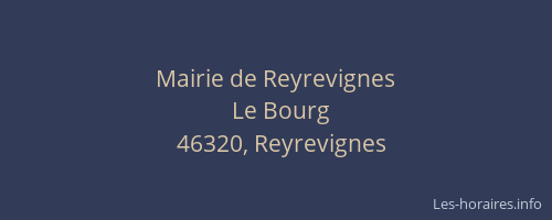 Mairie de Reyrevignes