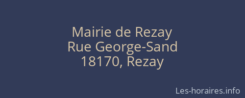 Mairie de Rezay