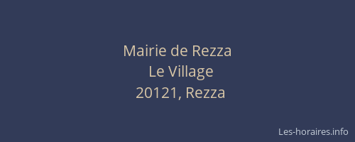 Mairie de Rezza