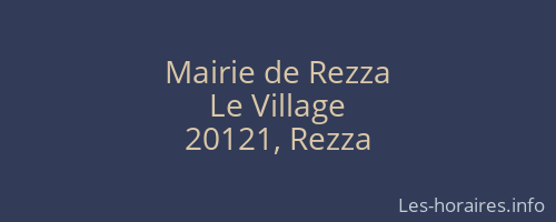 Mairie de Rezza