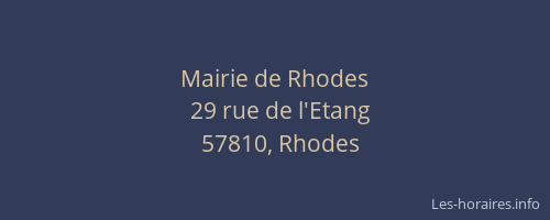 Mairie de Rhodes