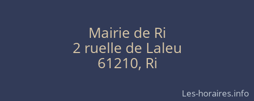 Mairie de Ri
