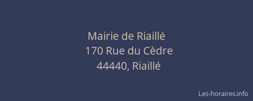 Mairie de Riaillé