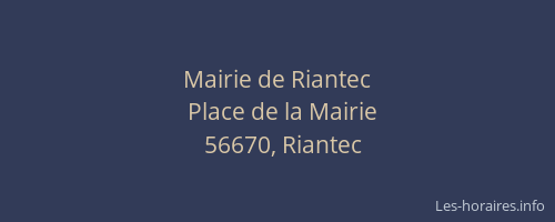 Mairie de Riantec