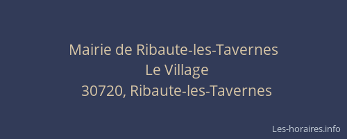 Mairie de Ribaute-les-Tavernes
