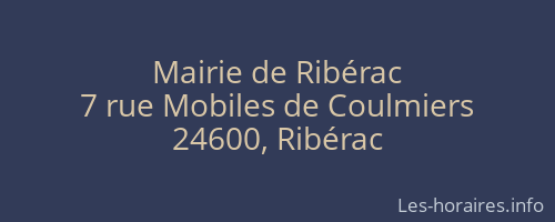 Mairie de Rib&eacute;rac