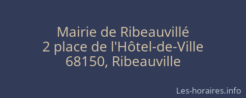 Mairie de Ribeauvillé