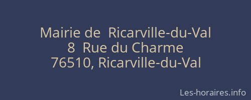 Mairie de  Ricarville-du-Val