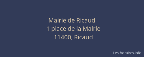 Mairie de Ricaud