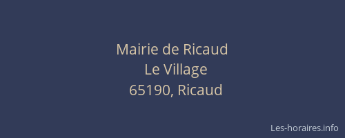 Mairie de Ricaud