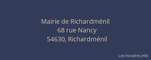 Mairie de Richardm&eacute;nil