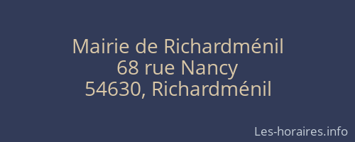 Mairie de Richardménil