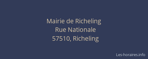 Mairie de Richeling
