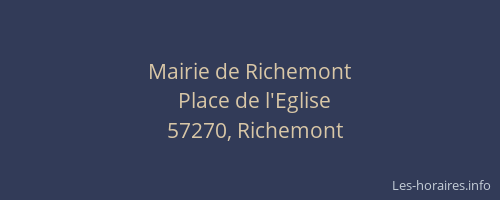 Mairie de Richemont