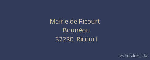 Mairie de Ricourt