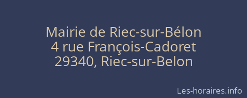 Mairie de Riec-sur-Bélon