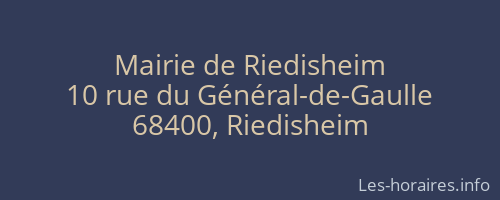 Mairie de Riedisheim