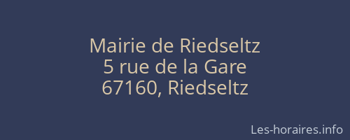 Mairie de Riedseltz