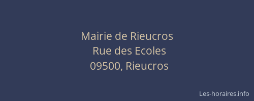Mairie de Rieucros