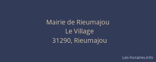 Mairie de Rieumajou