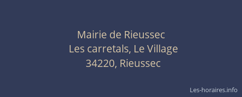 Mairie de Rieussec