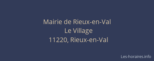 Mairie de Rieux-en-Val