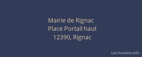 Mairie de Rignac