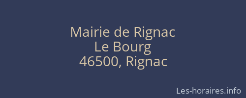 Mairie de Rignac