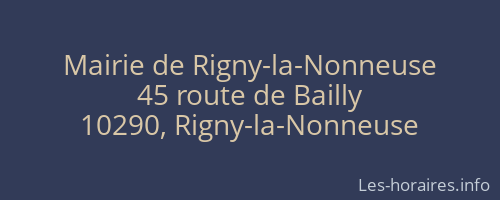Mairie de Rigny-la-Nonneuse