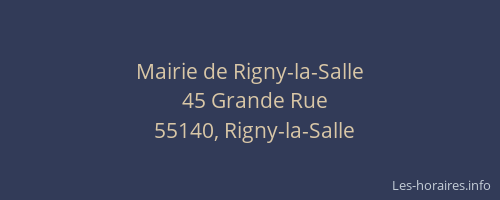 Mairie de Rigny-la-Salle