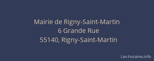 Mairie de Rigny-Saint-Martin
